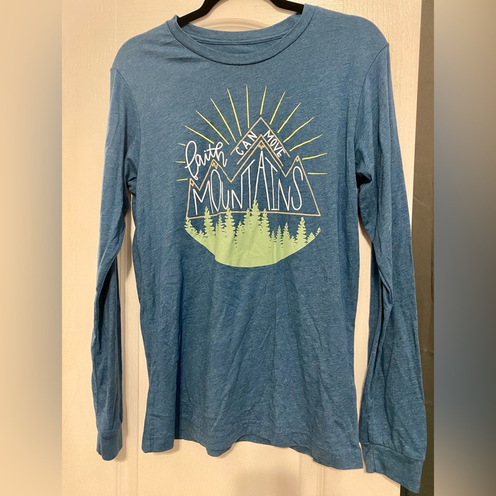 Blue Long Sleeve Graphic Tee  never worn